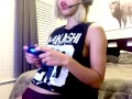 Gamer Girl Uses ps4 Controller as Dildo