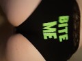 White Goth stripper red head twerking nude