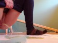 Pissing On A Super Absorbent Pee Pad