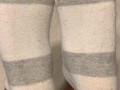 Ebony teen socks up close ASMR