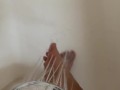 Washing My Sexy Red Christmas Toes 