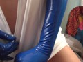 Hot FemDom Nurse Latex Gloves Extreme Edging with explosive Cumshot