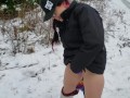 Nerdy Faery Makes A Piss Mess In The SNow