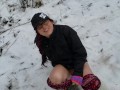 Nerdy Faery Makes A Piss Mess In The SNow