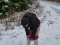 Nerdy Faery Makes A Piss Mess In The SNow
