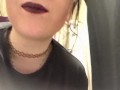 Goth Girl Messy Pee 