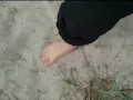Spaziergang in Nylon am Strand ** Urlaub Wangerland **