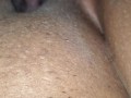 Ebony BBW big clit gets huge pulsating dripping cream pie. ASMR. Close Up.