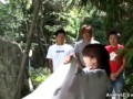 Horny Japanese in kimono sucking cocks