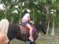 Topless back Riding