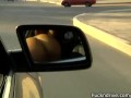 Blond babe picked up by BMW driver and fucked in car.