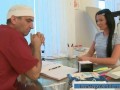 Anoushka's exam in the gynecologist chair