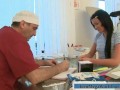 Anoushka's exam in the gynecologist chair