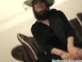 Polly Garter Toying Her Hairy Pussy