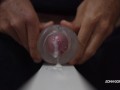 Loud Moaning Fleshlight Fuck - Slow Motion Cumshot - Close UP