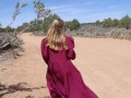 Hot FLDS Women Takes Dress Off & Masturbates In Public | Hot Babe In Prairie Dress