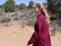 Hot FLDS Women Takes Dress Off & Masturbates In Public | Hot Babe In Prairie Dress