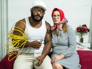 horny headscarf granny gets extreme rough ass fucked by an fat black dick electrician