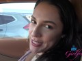 Blowjob in the car after spending the afternoon together with Selena Ivy POV