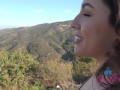 Blowjob in the car after spending the afternoon together with Selena Ivy POV