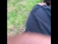 Another creampie in the woods for BBW neighbor