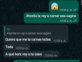 CON LA VENDEDORA DE CARNITAS LE MANDO WHATSAPP Y COJEMOS