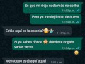 CON LA VENDEDORA DE CARNITAS LE MANDO WHATSAPP Y COJEMOS