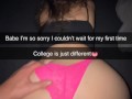 college girls snapchat compilation of losing virginity at campus