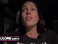 Babe sharing candid daily life updates and behind porn scenes adventures while riding in an RV on busy highway - Lelu Love