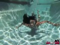 Brunette MILF Sofie Marie Dives In Pool To Play With Dildos