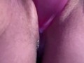 Pussy creaming on dildo