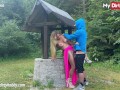 MyDirtyHobby - Beautiful babe fucks a stranger outdoors