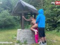 MyDirtyHobby - Beautiful babe fucks a stranger outdoors