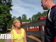 German Babe Parkplatzlader Gets Picked Up By A Live Crew - AMATEUR EURO