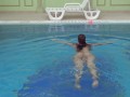 Villa swimming pool naked experience with Sazan