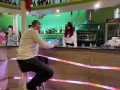Sexy bartender fucked by customer on the bar table