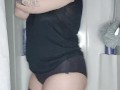 Shower strip tease and pissing myself