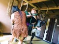 Two Dreadlocks Girls get Suspended while Bondage Shibari Sesion - Private BDSM