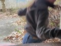 Cute girl fucked hard in an abandoned building - Public Sex - KLX