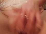 Finger blasting my pussy while the boyfriend is away in white lingerie . Full video on onlyfans