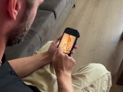 Bi threesome - Prostitute guy fucks with a married couple - his face is completely covered in sperm