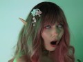 Tempting ELVEN BABE  fingers her pussy and gets a WILD orgasm
