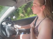 Flashing My Tits While Driving