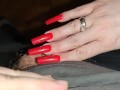 A Long Nails Handjob is the best Valentine's Day Gift *Red Nails/Intense Cumblast*