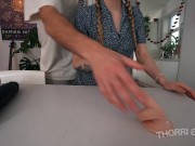 Huge Anal Dildos Split Screen In Her Kitchen -  - Atlas Hankeys Toys