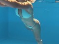 Being naked underwater brings her sexual pleasures