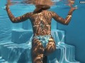 Being naked underwater brings her sexual pleasures