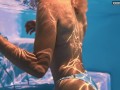 Being naked underwater brings her sexual pleasures