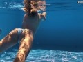 Being naked underwater brings her sexual pleasures