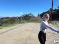 Hitchhiker Threesome with Two hot Blondes